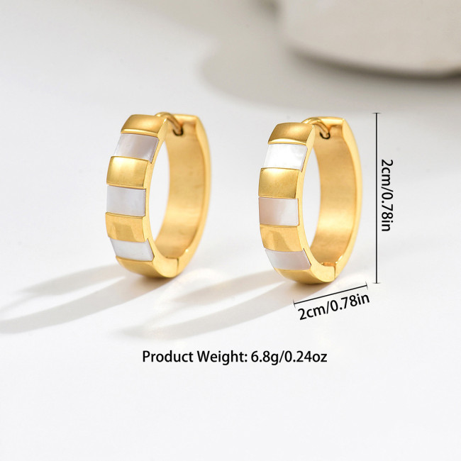 Wholesale Stainless Steel Segmented Hoop Earrings