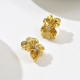 Wholesale Stainless Steel Floral Stud Earrings