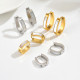 Wholesale Stainless Steel U-Shaped Hoop Earrings