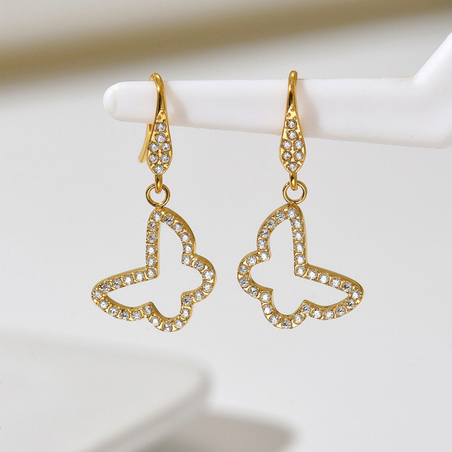 Wholesale Stainless Steel Butterfly Hook Earrings