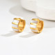 Wholesale Stainless Steel Mother of Pearl Inlay Earrings
