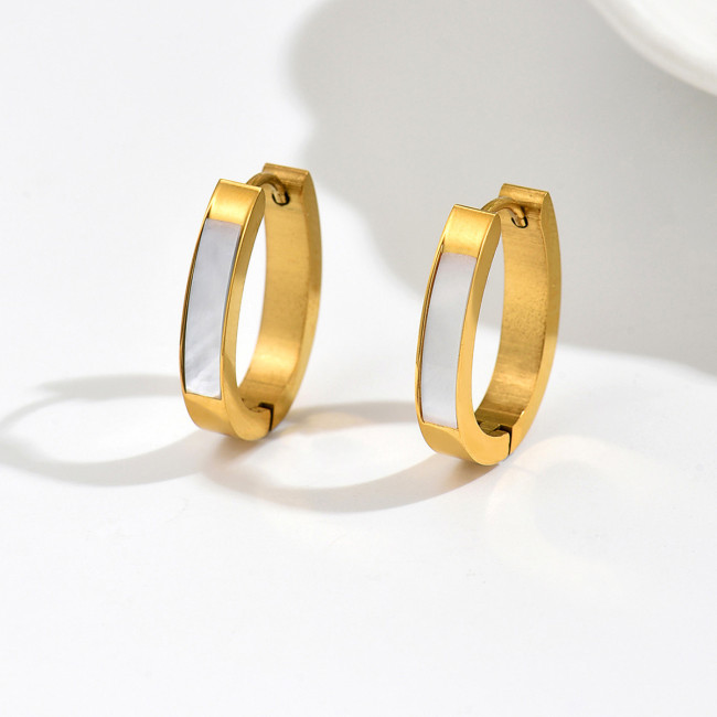 Wholesale Stainless Steel U-Shaped Hoop Earrings