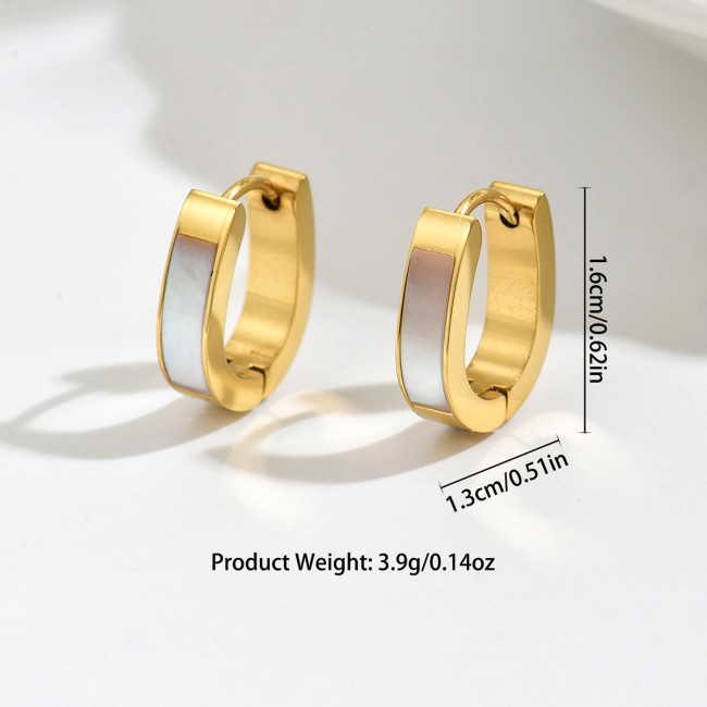 Wholesale Stainless Steel U-Shaped Hoop Earrings