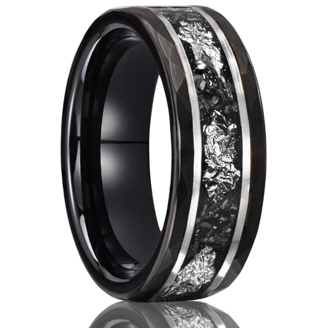 Wholesale Tungsten Carbide Silver Foil Inlay Rings