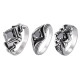 Wholesale Stainless Steel Gothic Black CZ Rings