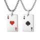 Wholesale Stainless Steel Playing Card Necklaces