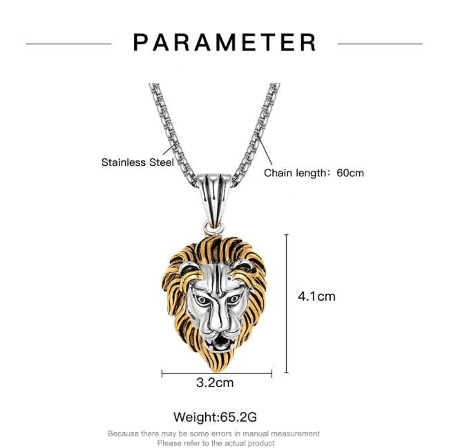 Wholesale Stainless Steel Gothic Lion Head Pendant