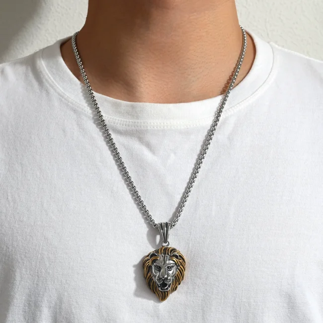 Wholesale Stainless Steel Gothic Lion Head Pendant