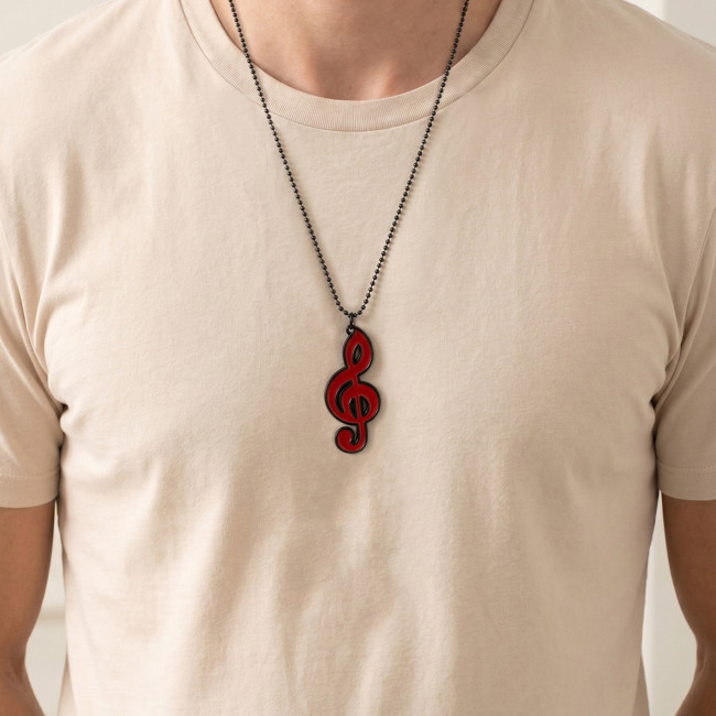 Wholesale Premium Alloy Treble Clef Necklaces
