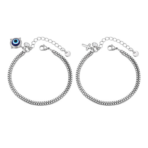 Wholesale Stainless Steel Double Box Chain Bracelets