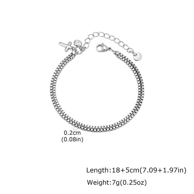 Wholesale Stainless Steel Double Box Chain Bracelets