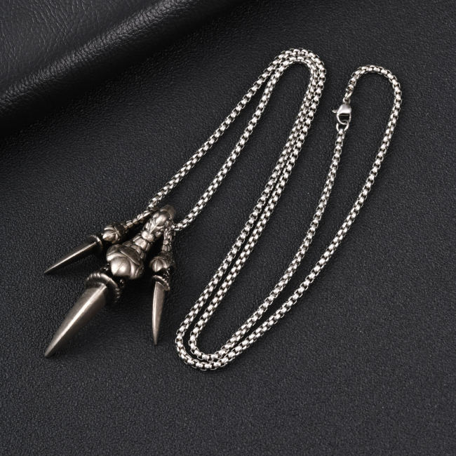 Wholesale Alloy Dragon Claw Pendant Necklaces