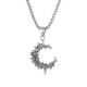 Wholesale Stainless Steel Thorn Crescent Moon Necklaces