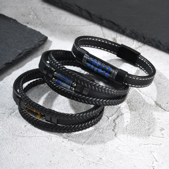 Wholesale Men's Premium Leather Bracelets