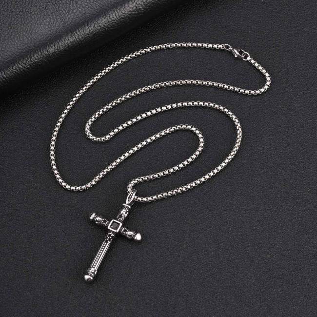 Wholesale Stainless Steel Skull Cross Necklaces