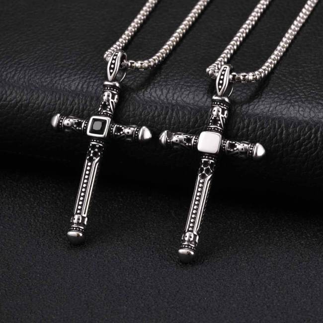Wholesale Stainless Steel Skull Cross Necklaces