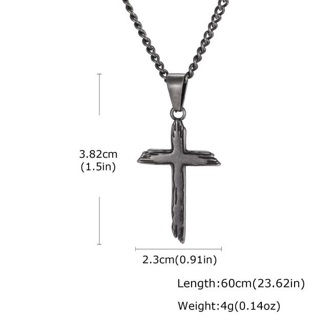 Wholesale Stainless Steel Grunge Cross Necklaces