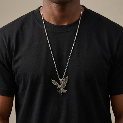 Wholesale Alloy Eagle Amulet Necklaces