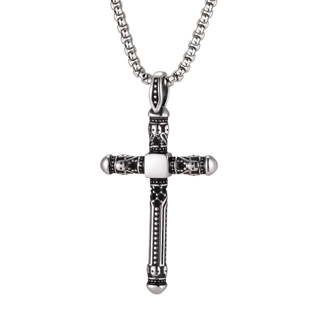 Wholesale Stainless Steel Skull Cross Necklaces