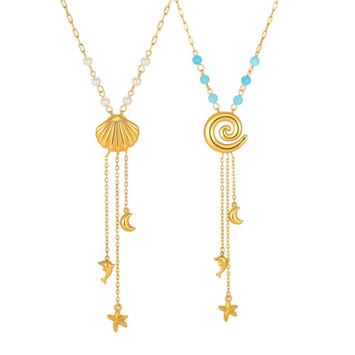 Wholesale Stainless Steel Tassel Layering Necklaces