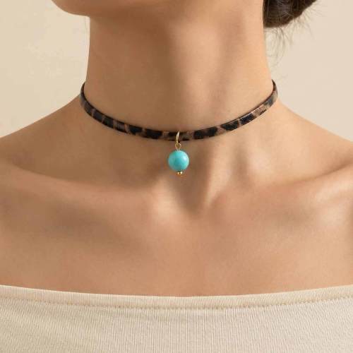 Wholesale Vintage Stainless Steel Leopard Chokers