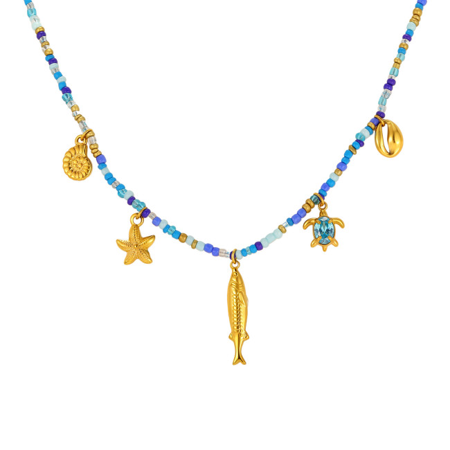 Wholesale Premium Ocean Beaded Charm Necklaces