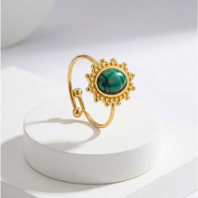 Wholesale Vintage Stainless Steel Flower Rings