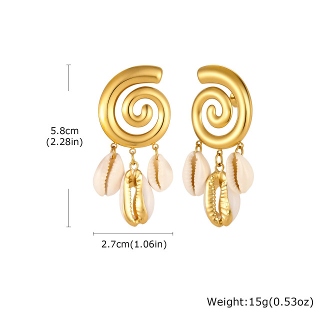 Wholesale Stainless Steel Mermaidcore Earrings