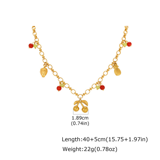 Wholesale Premium Summer Fruit Charm Necklaces