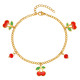 Wholesale Premium Stainless Steel Cherry Anklets