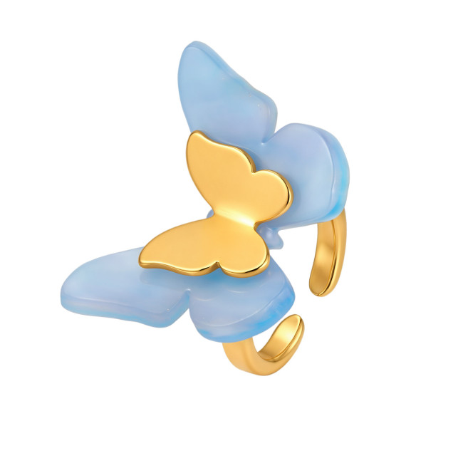 Wholesale Luxury Stainless Steel Butterfly Rings