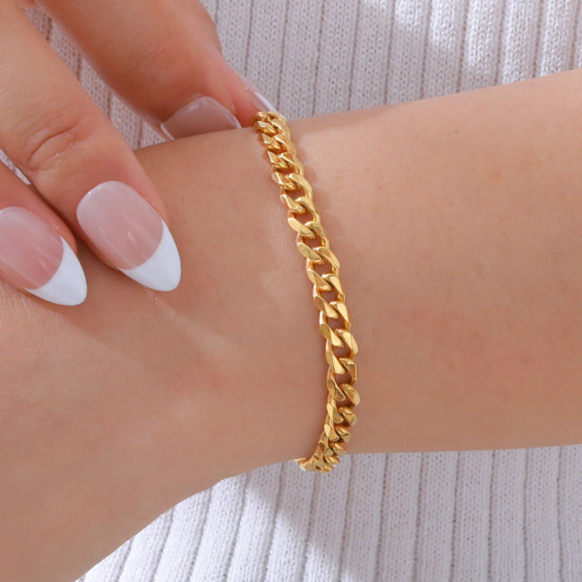 Wholesale Stainless Steel Women's Gold Bracelet