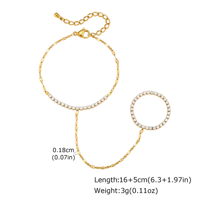 Wholesale Premium Stainless Steel Finger Ring Bracelet