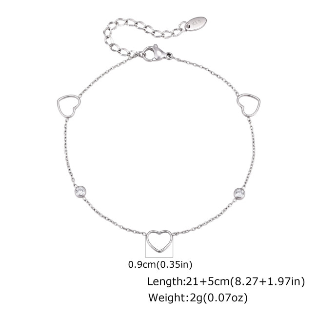 Wholesale Stainless Steel Openwork Heart Jewelry Set