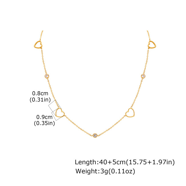 Wholesale Stainless Steel Openwork Heart Jewelry Set