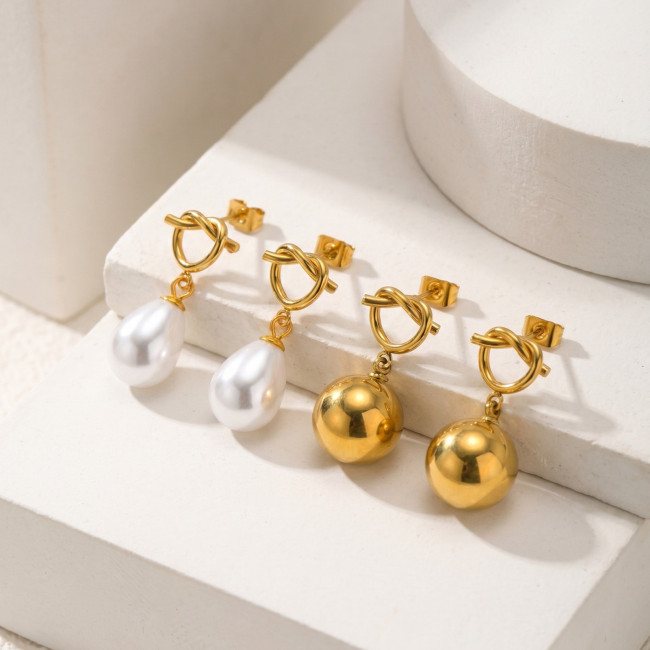 Wholesale Premium Stainless Steel Knot Earrings