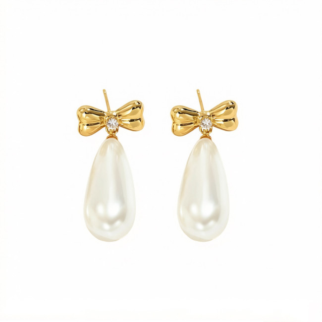 Wholesale Premium Stainless Steel Bow Earrings