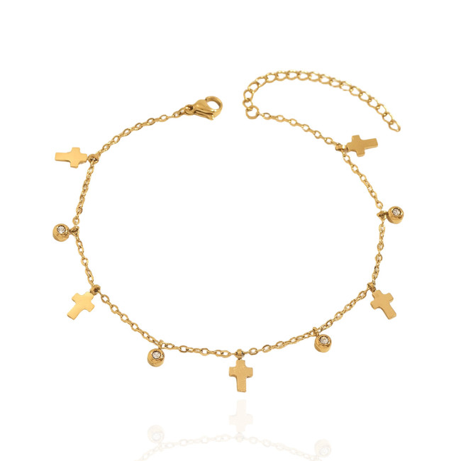 Wholesale Premium Stainless Steel Lucky Charm Anklets