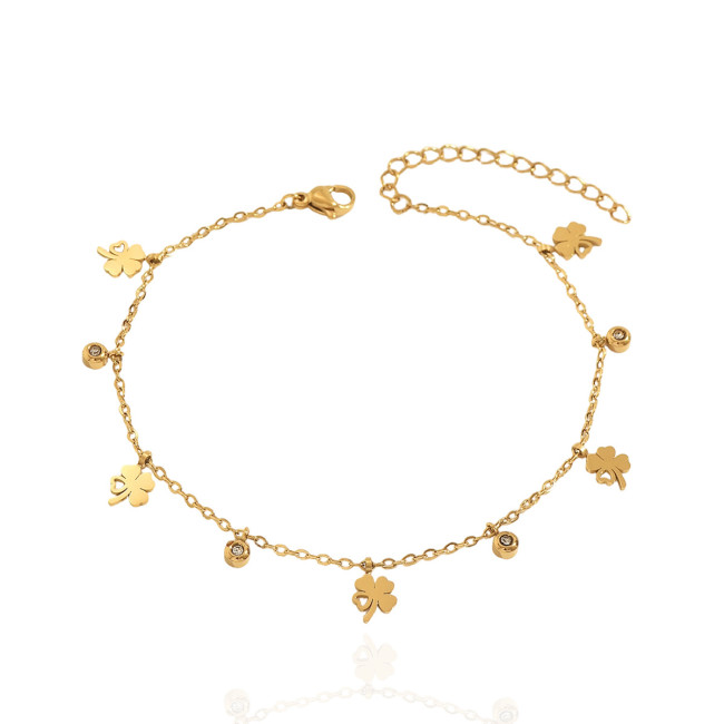Wholesale Premium Stainless Steel Lucky Charm Anklets