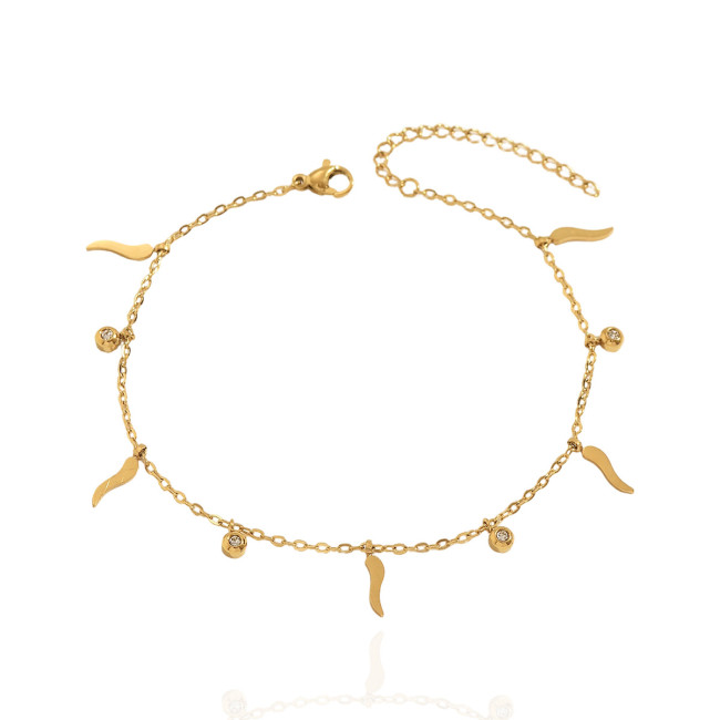Wholesale Premium Stainless Steel Lucky Charm Anklets