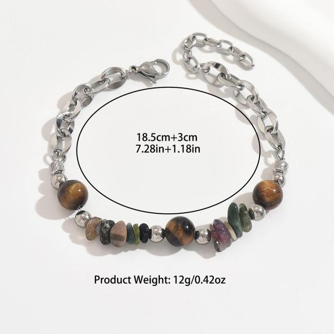 Wholesale Premium Surgical Steel Pebble Bead Bracelet
