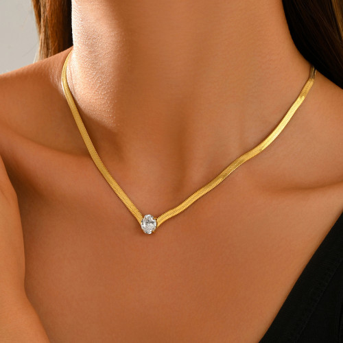Wholesale Premium Stainless Steel Herringbone Necklace