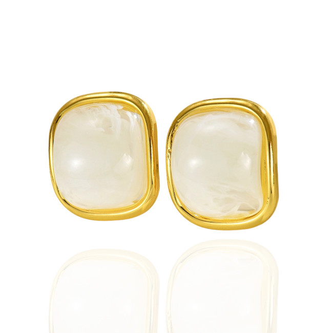 Wholesale Stainless Steel Resin Earrings