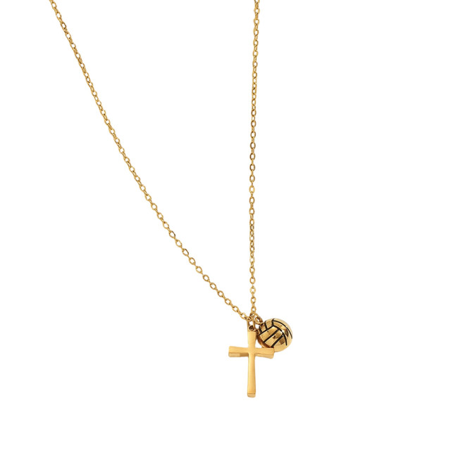Wholesale Stainless Steel Sports Cross Necklaces
