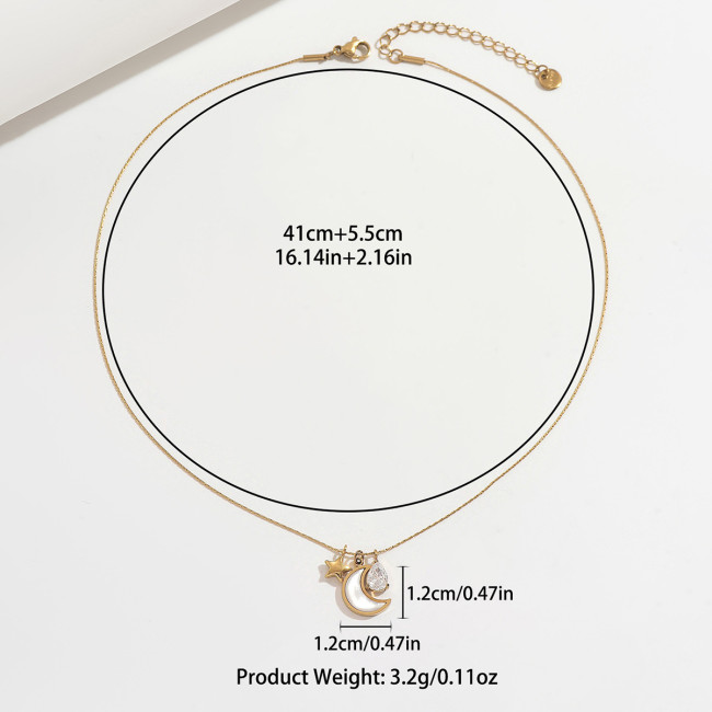 Wholesale Stainless Steel Crescent Moon Pendant