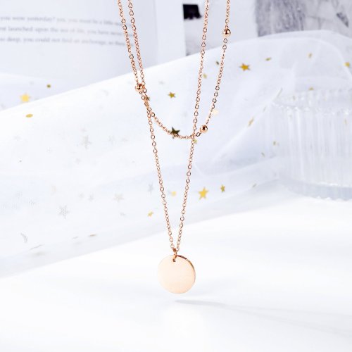 Wholesale Stainless Steel Double Necklace