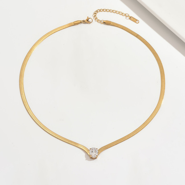Wholesale Premium Stainless Steel Herringbone Necklace