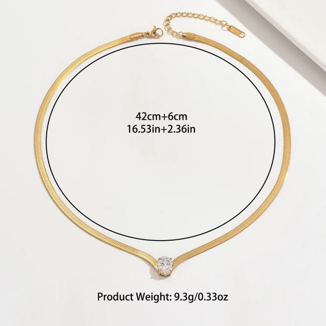Wholesale Premium Stainless Steel Herringbone Necklace