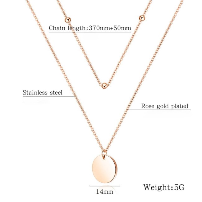 Wholesale Stainless Steel Double Necklace