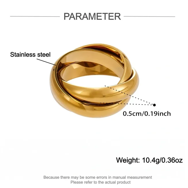 Wholesale Premium Stainless Steel Trinity Rings